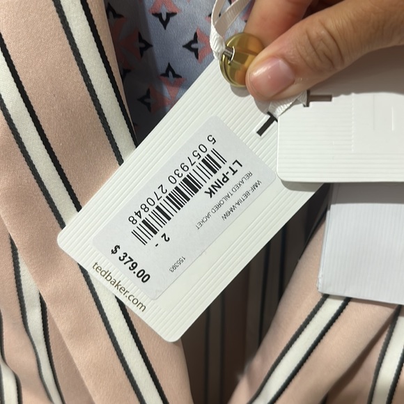 NEW • TED BAKER • Women’s Betia Tailored Jacket Stripes Pink / White / Black 6 - Picture 6 of 6